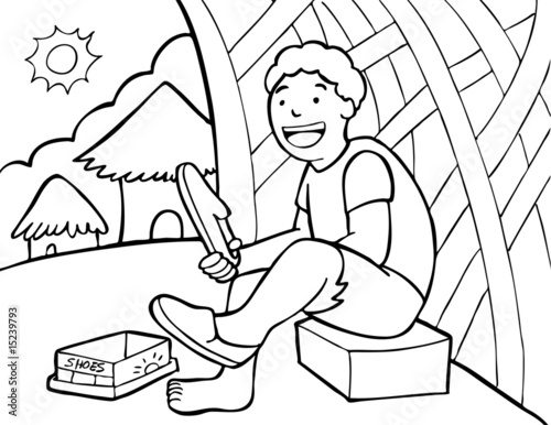 New Shoes Line Art