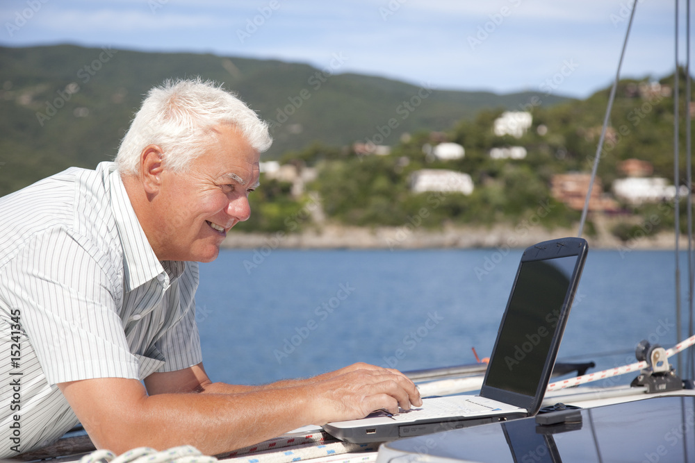 Computer on boat. Computer on boat.