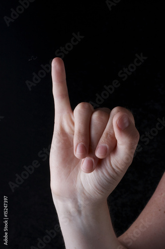 Stock photo of American Sign Language letter I