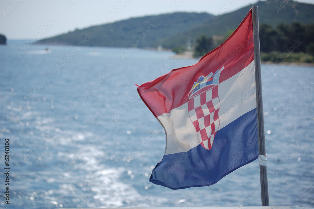 Fototapeta premium Kroatische Flagge