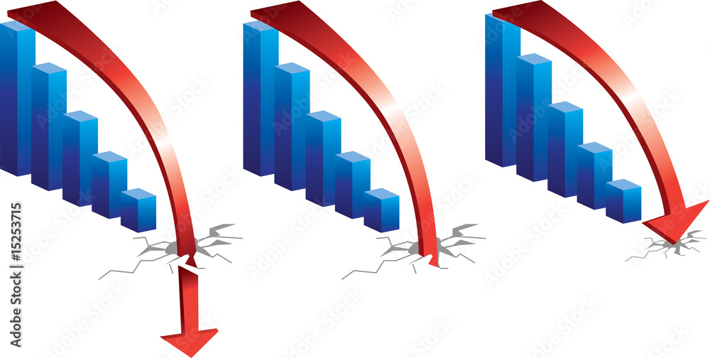 Fototapeta premium graph falling
