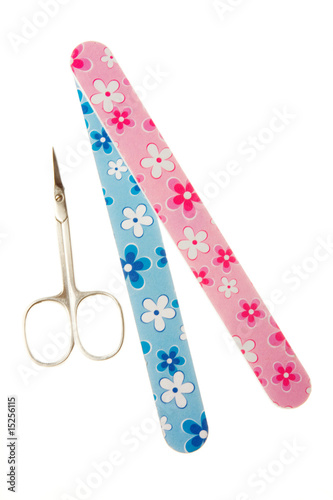 Manicure tools isolated on white
