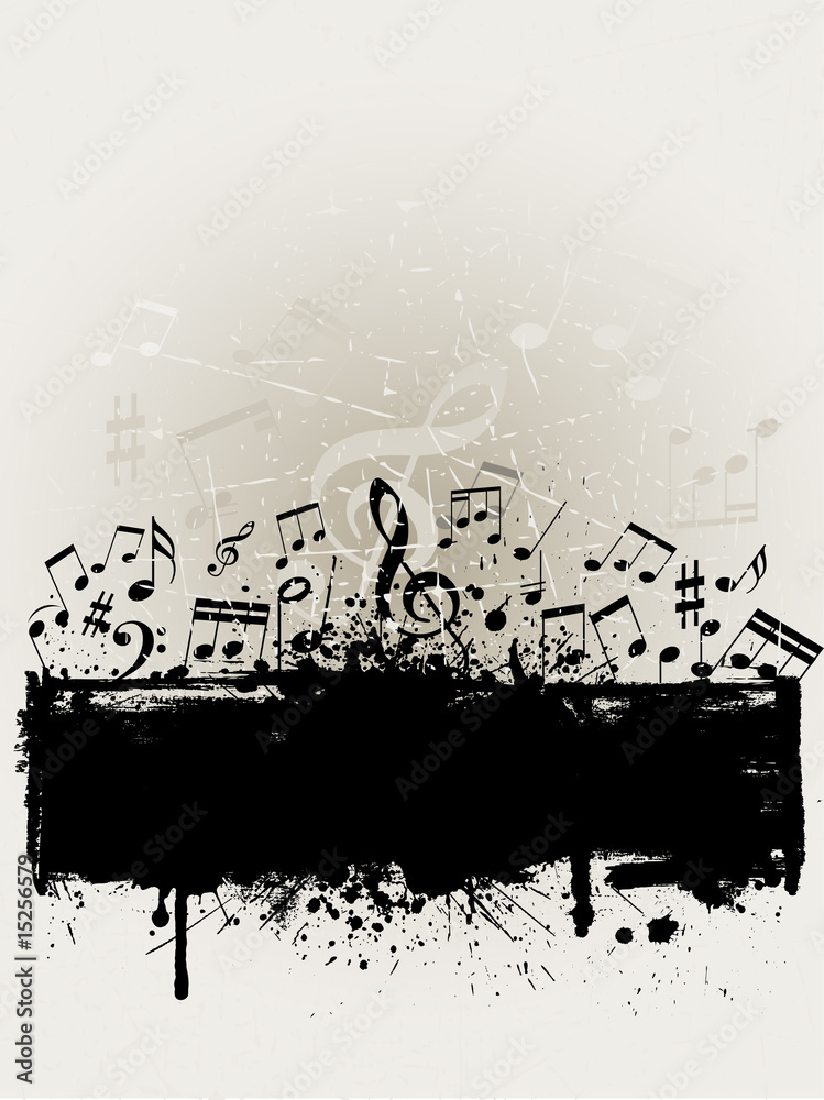 Obraz premium Grunge music background