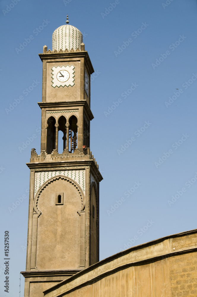 mosque detail minaret casablanca morocco africa