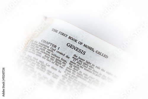 Φωτογραφία bible open to genesis vignette