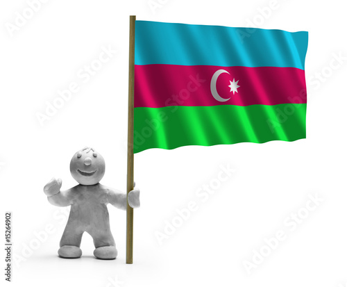 Aserbaidschan Flagge azerbaijan flag photo