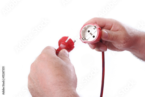 Plug in hands photo