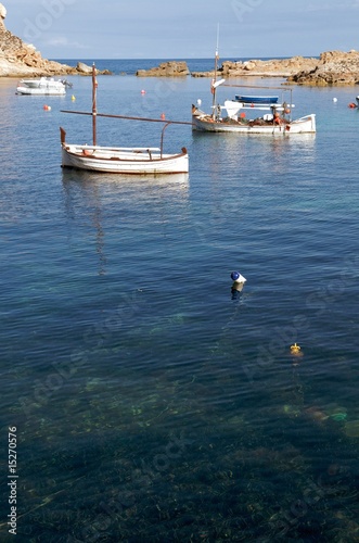 Ibiza, Spain. Typical boats of the Mediterranean. photo