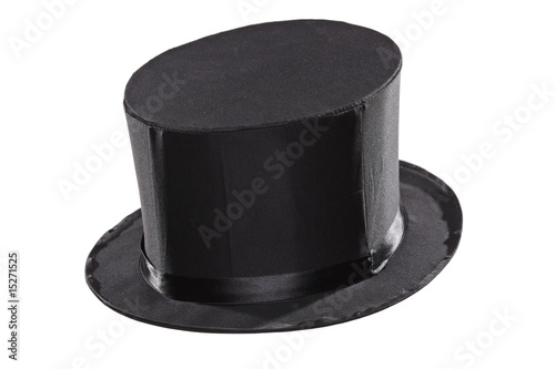 Top hat isolated against white background