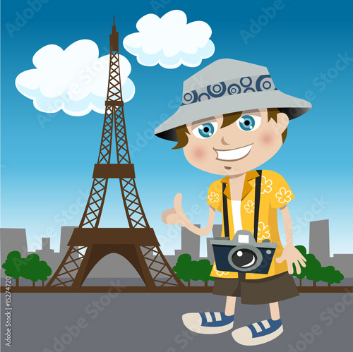 tourist guy (eiffel tower)