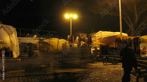 Closing market in Pisac time lapse photo