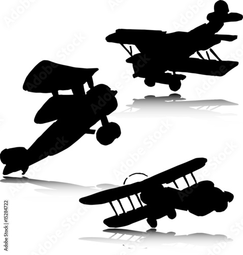 biplane vector illustration