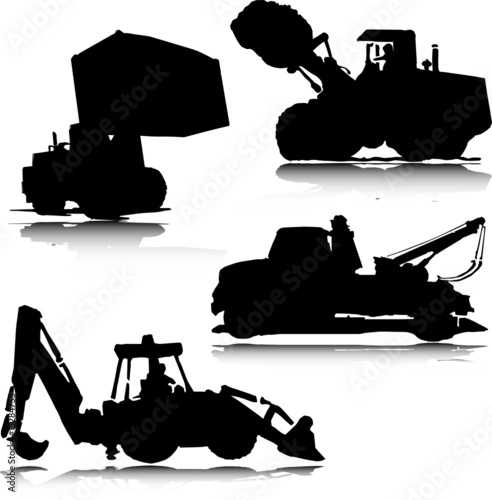 dredge mix vector silhouettes