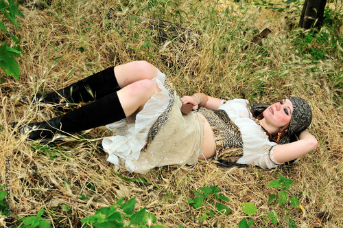 pirate girl is sleeping
