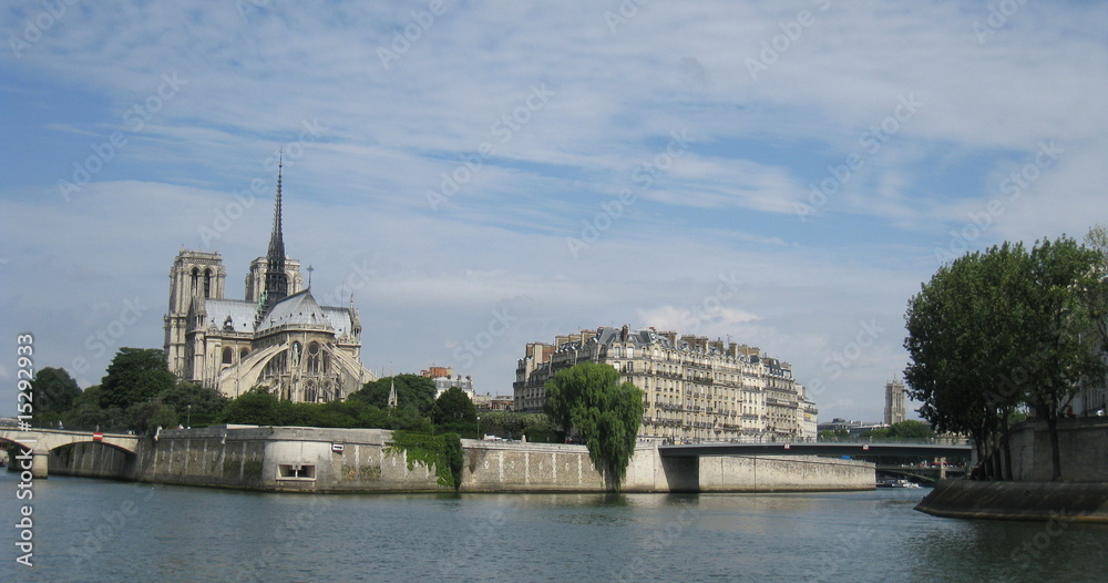 Naklejka premium panorama de paris