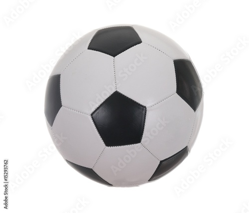.Leather soccer ball isolated on white background