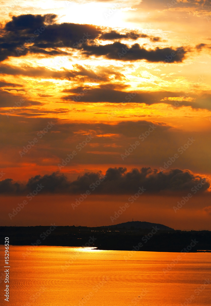 Sunset in Sozopol bay, Bulgaria