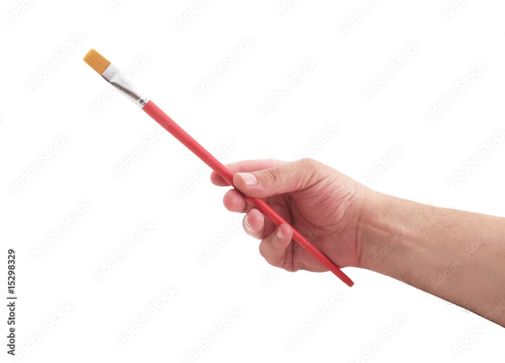 insulated hand with a brush insulated hand with a brush