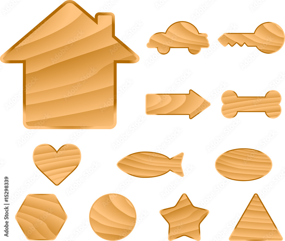 wooden symbols wooden symbols