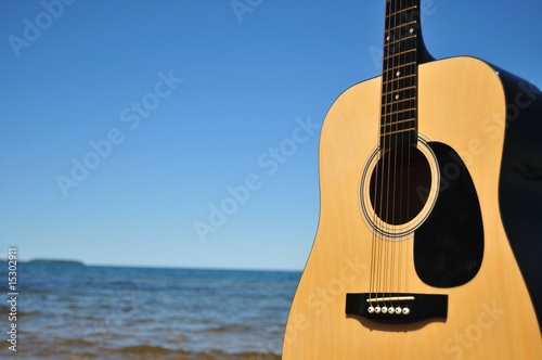 Guitar Facing The Beach
