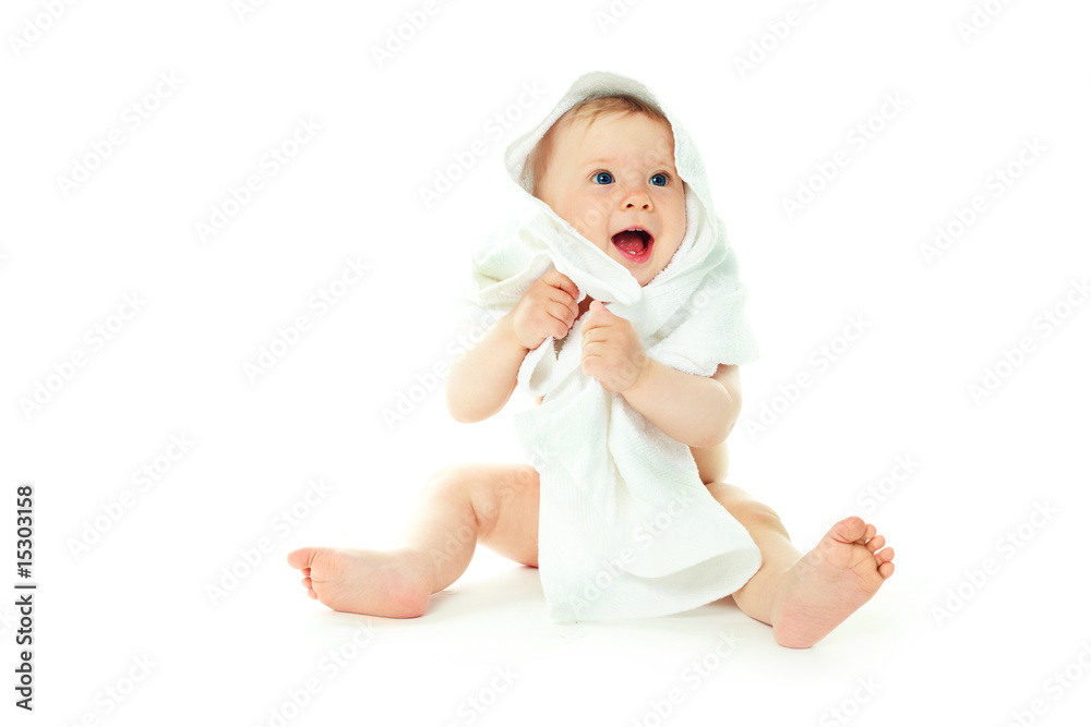 baby wrapeed into the towel baby wrapeed into the towel