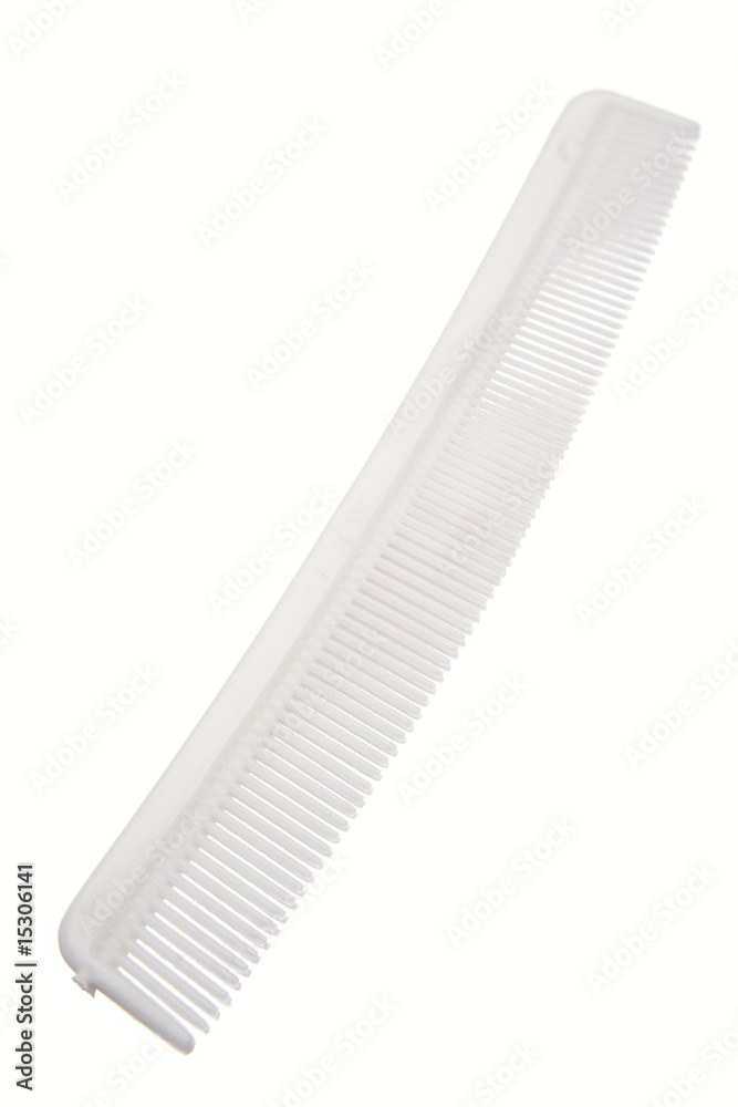 Plastic comb isolated on white Plastic comb isolated on white