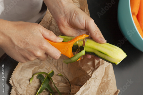 Billede på lærred courgette épluchée