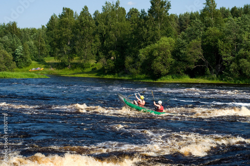 Kayak on river
