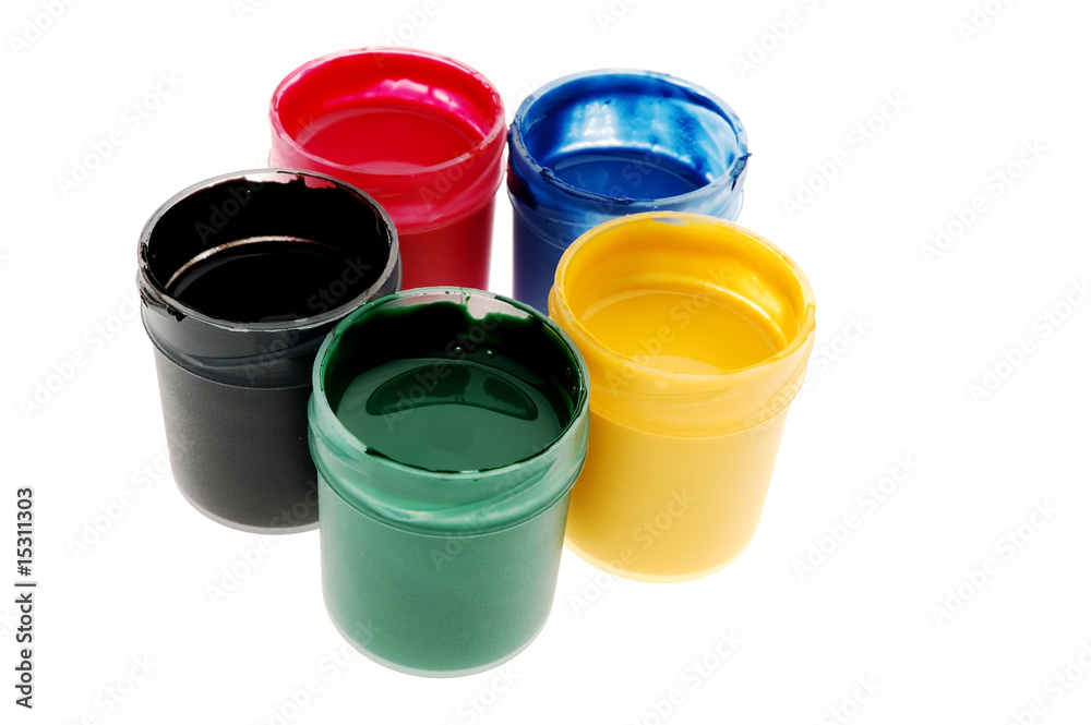 Watercolor paints isolated on white background Watercolor paints isolated on white background