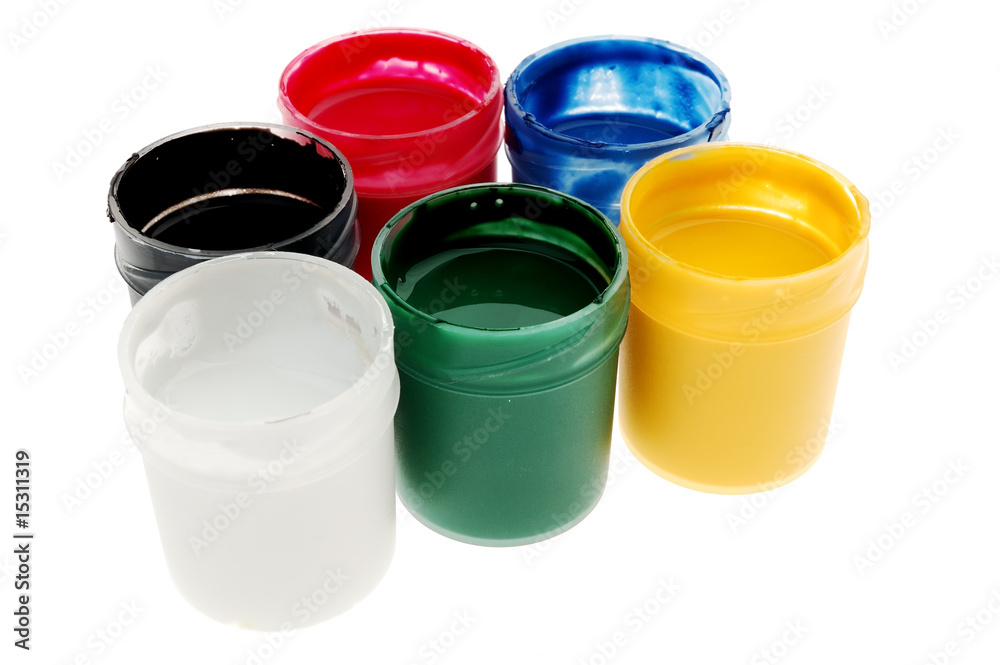 Watercolor paints isolated on white background Watercolor paints isolated on white background