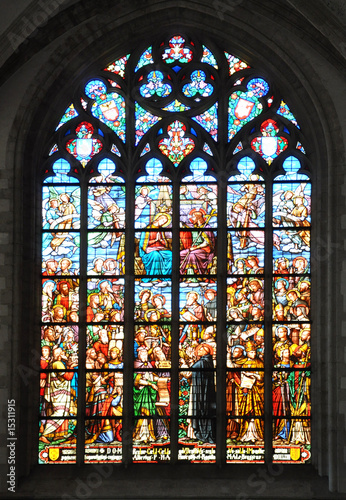 Stained glass at Antwerp church