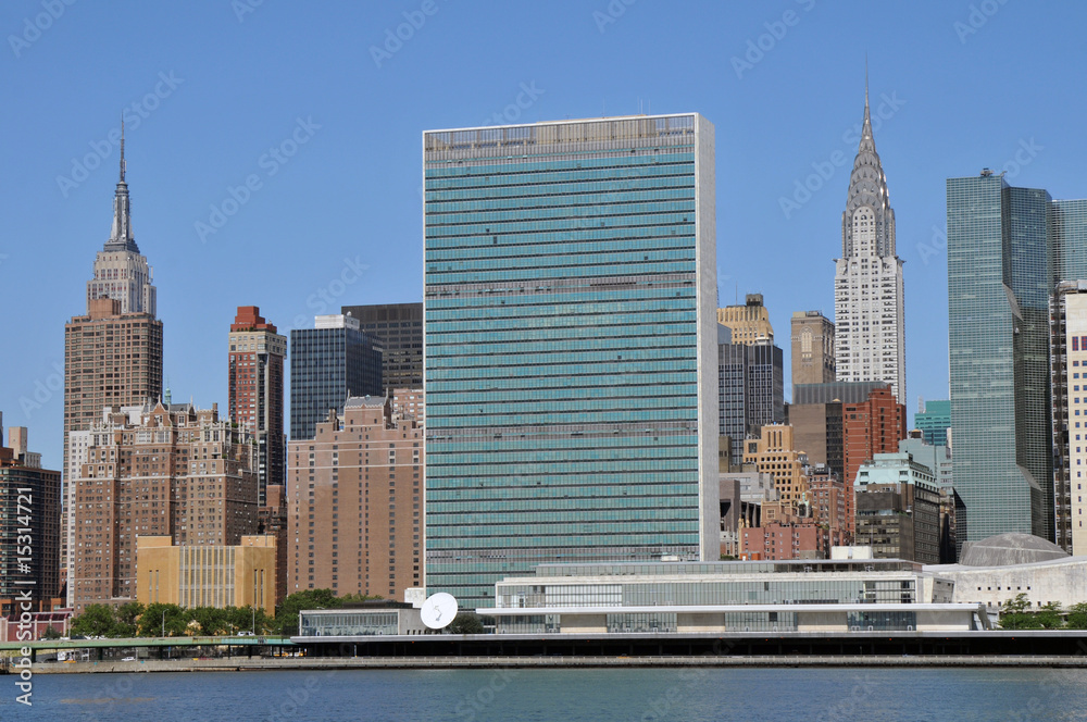 Naklejka premium Good morning New York.