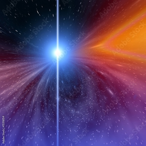 Space. blue star