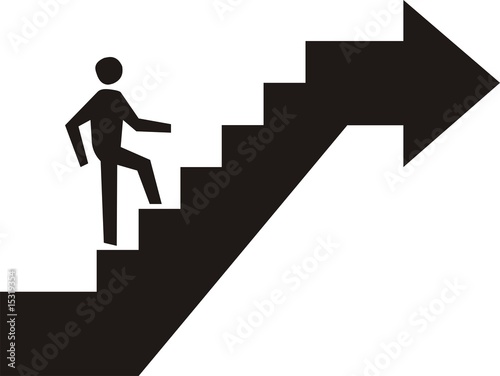 Going upstairs in black