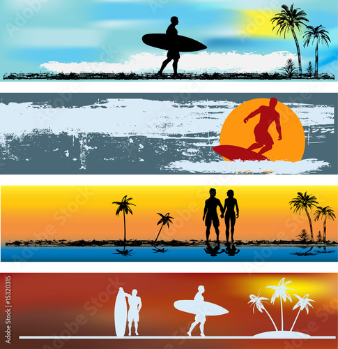 Tropical Beach Web Banner Templates