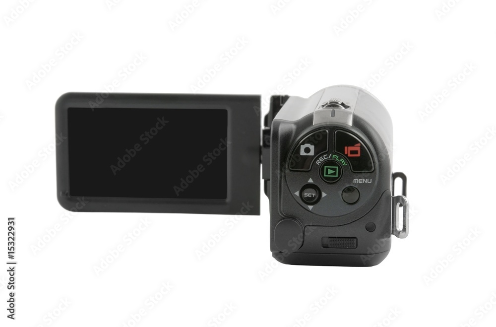 Digital camcorder isolated on white background Digital camcorder isolated on white background