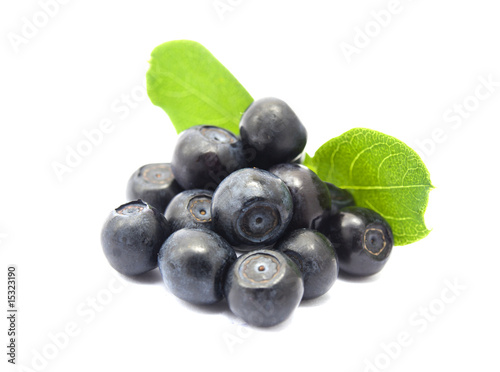 Blueberries isolated on white background