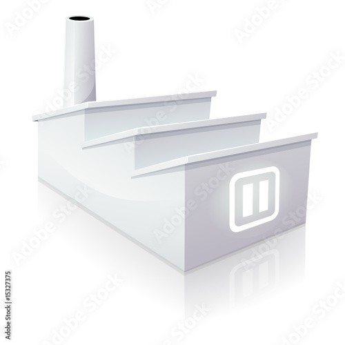 Usine blanche en pause (reflet)
