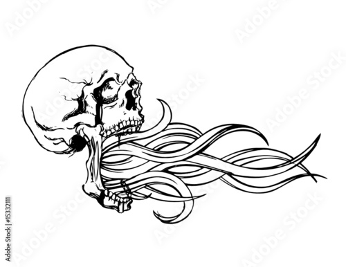 Skull with tentacles