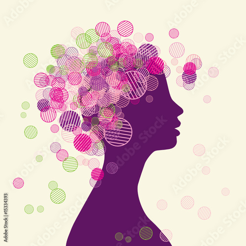 Woman face silhouette for your design