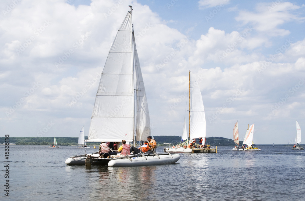 Obraz premium Racing sailboat