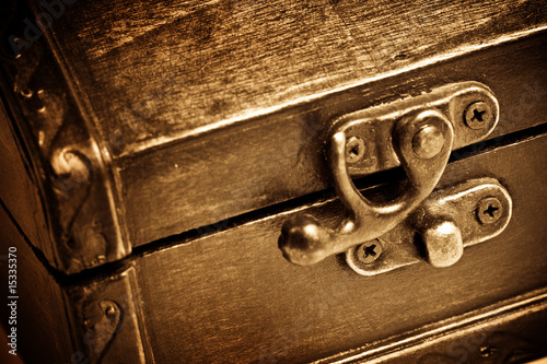 Wooden vintage chest