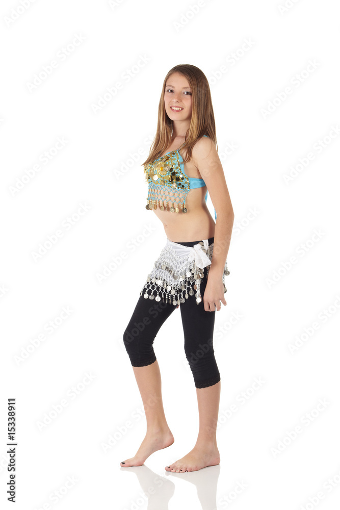 Young belly dancing girl