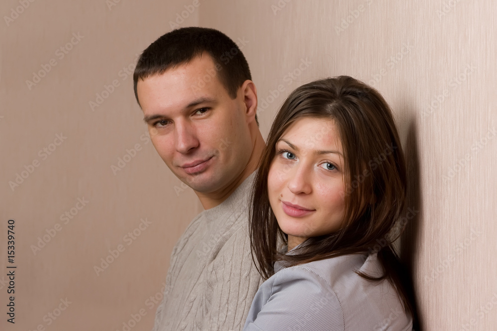 Portrait of young couple. Portrait of young couple.