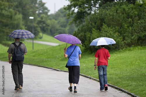 Person mit Regenschirm