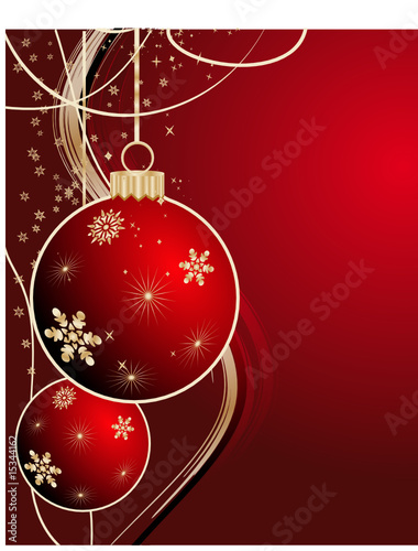 boules rouges de Noël