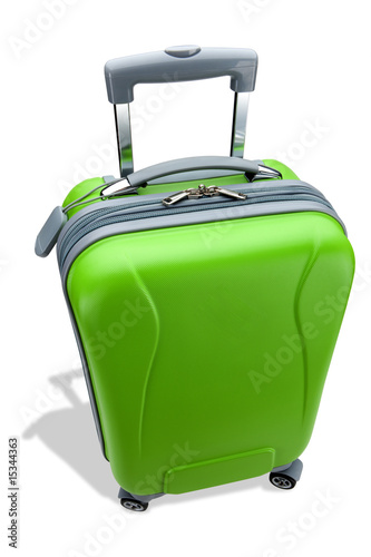 Green suitcase photo