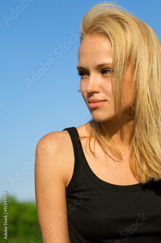Portrait of attractive blond girl