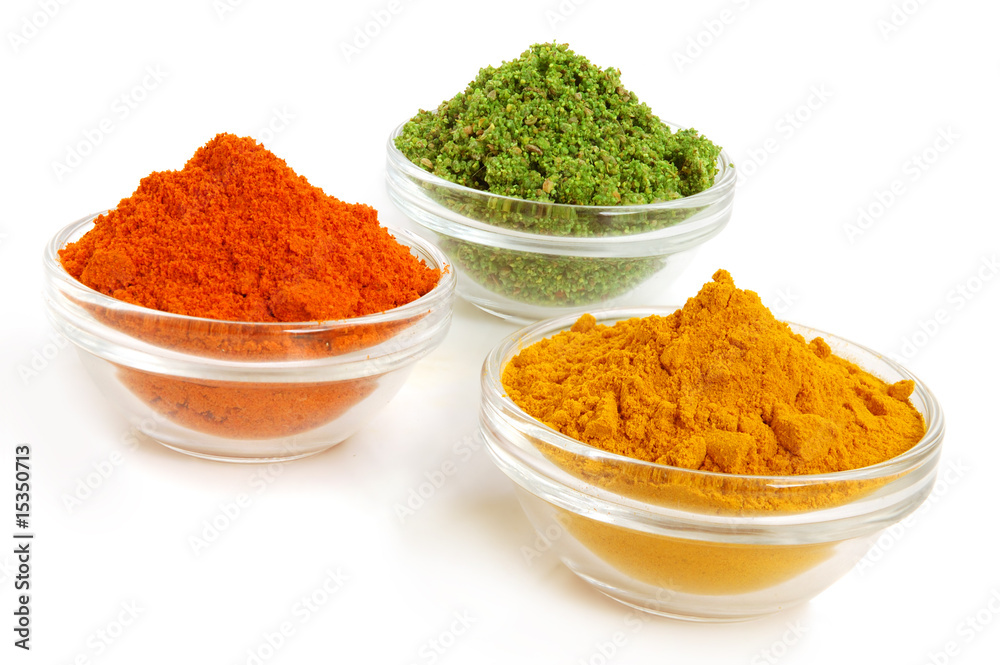 Piles of color spices