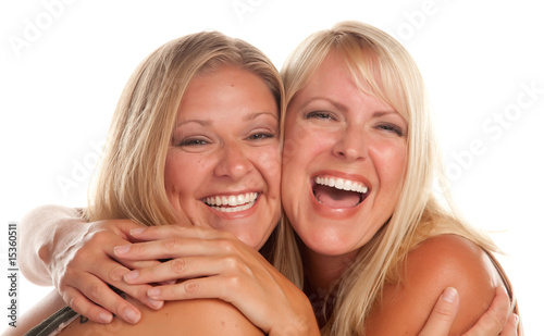 Two Beautiful Sisters Laughing